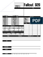 Fallout D 20 Character Sheet