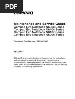 Hp Compaq Evo N610c User Manual