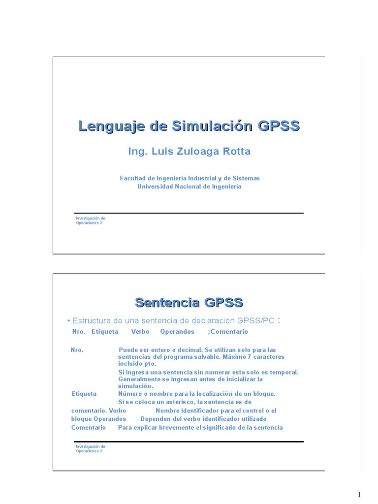 Introducción A GPSS | PDF | Teoría del modelo | Simulación