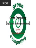 Green Computing - Regilation and Industry Initiatives