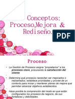 3.1 Conceptos Proceso, Mejora &amp Rediseño