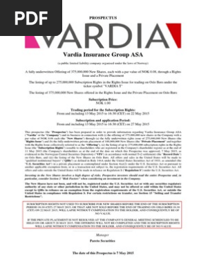 Vardia Final Prospectus 150507 Securities Act Of 1933