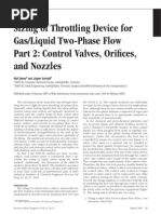 Sizing of Throttling Devices For Two Phase Flow