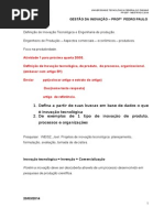 Gestão Da Inovação MESTRADO