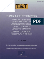 Terminologie Et Traduction