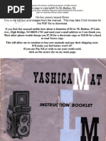 YASHICA MAT-124 user's manual | Camera | Flash (Photography)