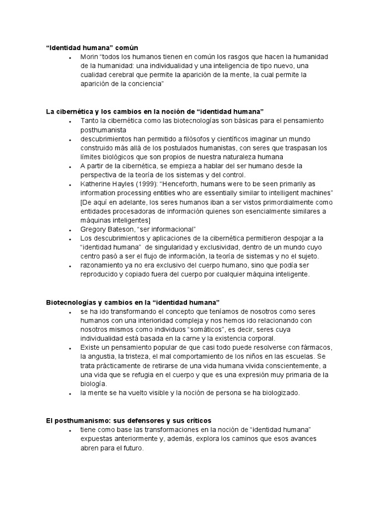 Posthumanismo | PDF | Transhumanismo | Homo Sapiens
