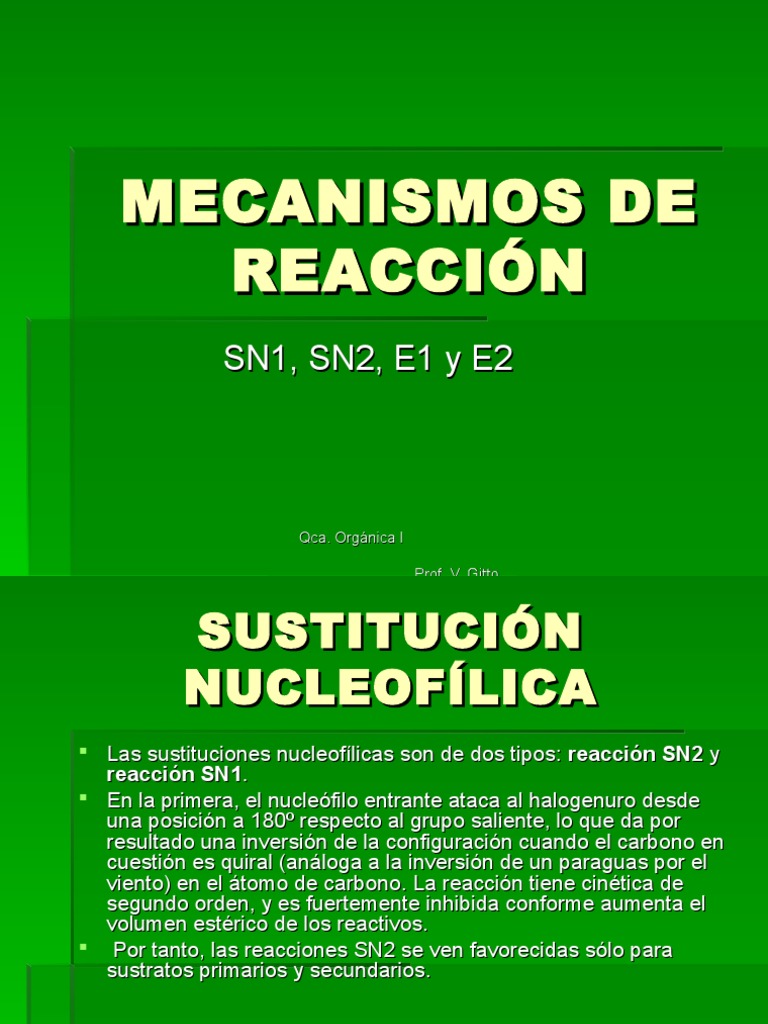 Mecanismos de Reaccion PDF Química Química Orgánica