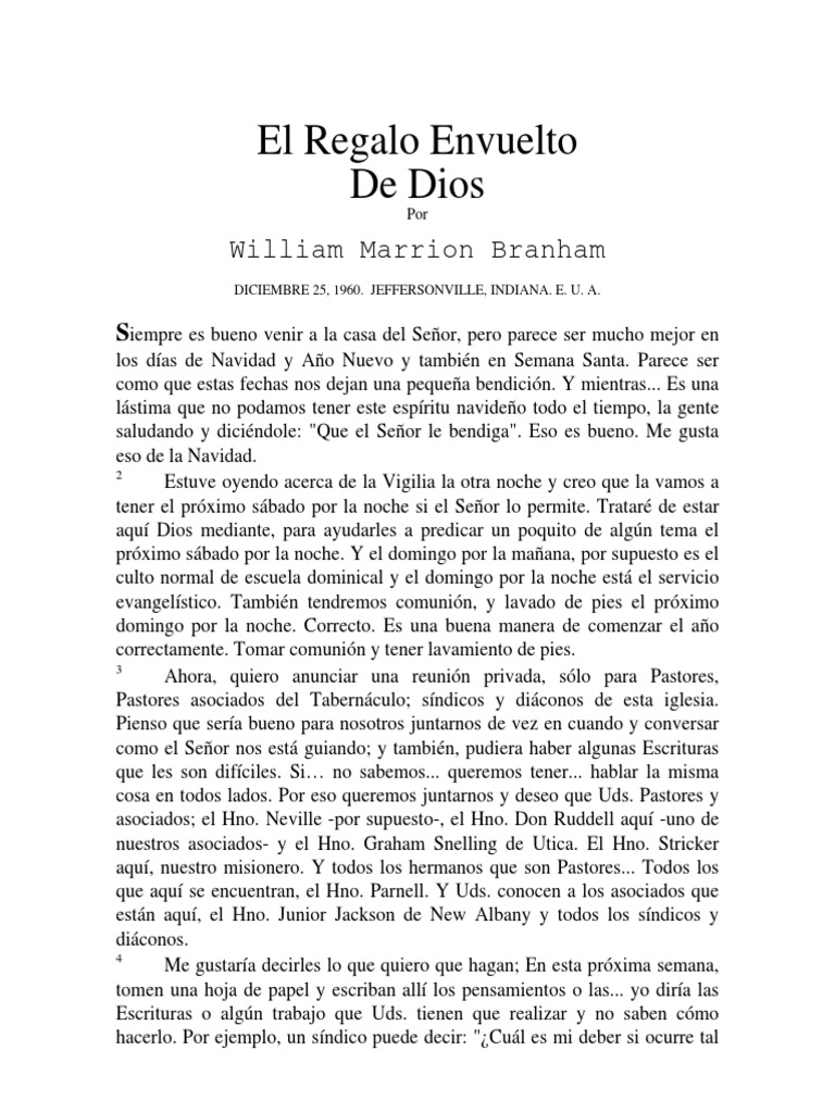 El Regalo Envuelto de Dios | PDF | Cristo (título) | Navidad