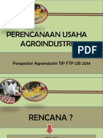 Pengantar Agroindustri 6. Perencanaan Usaha Agroindustri 1