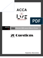 F1 - Accountant in Business FREE CBE Based Mock Exam