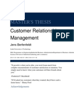 Master'S Thesis: Customer Relationship Management