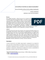 (ART) O Uso Do Software GeoGebra No Ensino Da Matemática