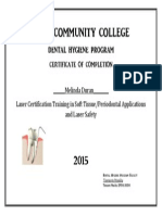 Laser Certificate 2015 Mindy Duran