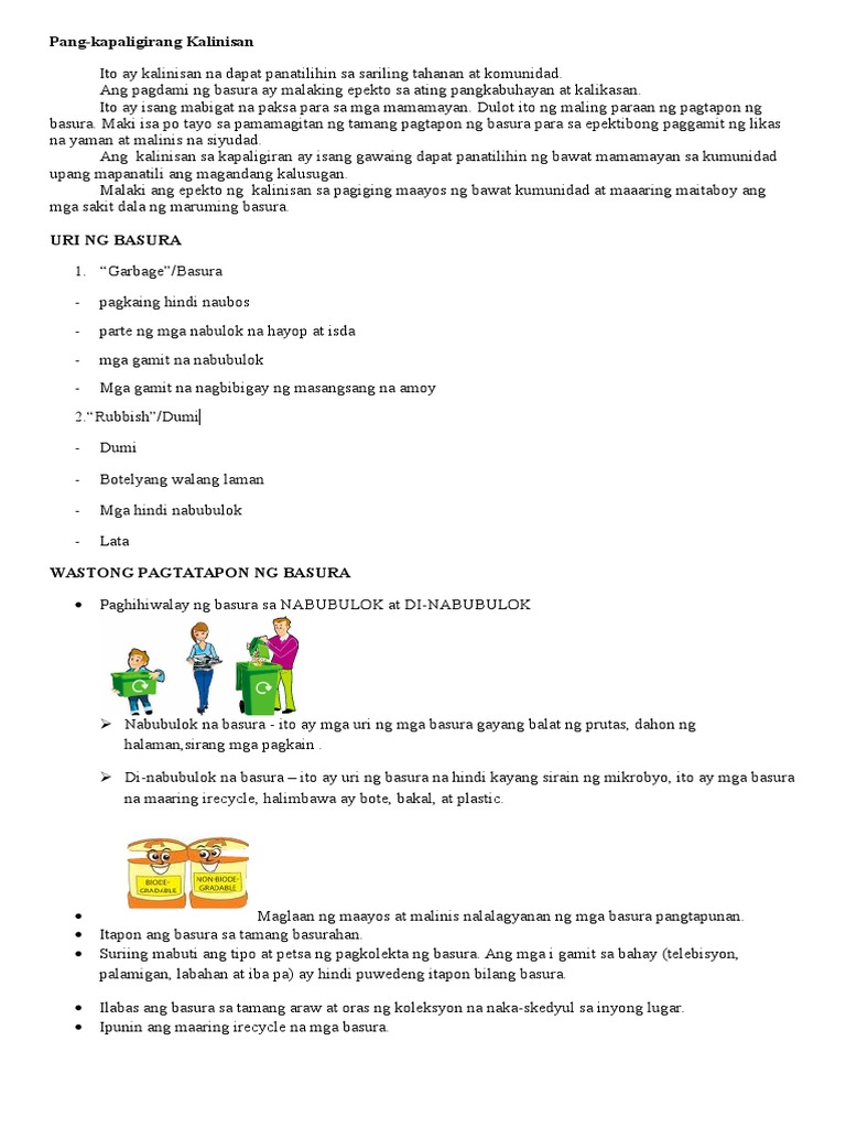 Waste Management Tagalog PDF