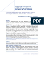 Perfil Neuropsicológico de Escolares Con Trastornos Específicos Del Aprendizaje de Instituciones Educativas de Barranquilla, Colombia