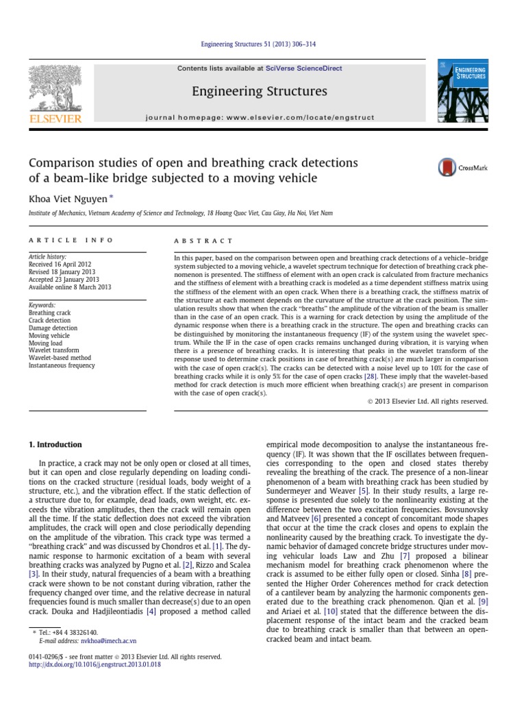 Engineering Structures: Khoa Viet Nguyen | PDF | Wavelet | Spectral Density