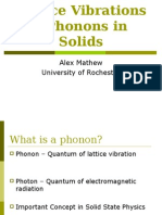 Lattice Vibrations Phonons in Solids (Alex)
