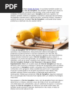 Chá de Gengibre Para