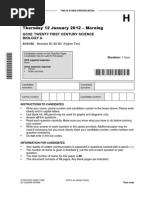 Question Paper Unit a161 02 Modules b1 b2 b3 Higher Tier