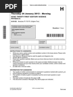 Question Paper Unit a181 02 Modules p1 p2 p3 Higher Tier