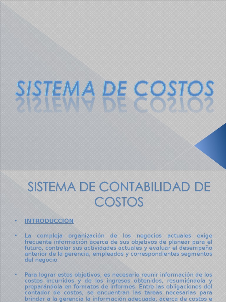 Sistemas de Costos en Contabilidad | PDF | Costo | Contabilidad
