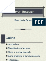 Survey Research: Maria Lucia Barron