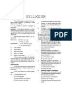 Syllogism: Directions: in The Following Questions, Two State