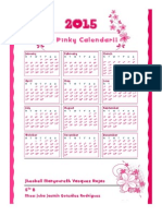 M y Pink y Calendar!!: Jhesbell Maryoureth Vasquez Rojas 5 B