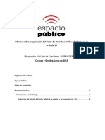 Informe Alternativo PIDCP Espacio Público