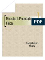 Geo Gral I- Teorico Minerales II Propiedades Fisicas