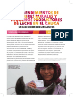 Emprendimiento de Mujeres Rurales y Pequeños Productores de Leche en el Cauca