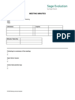 EVO09 - Meeting Minutes Template