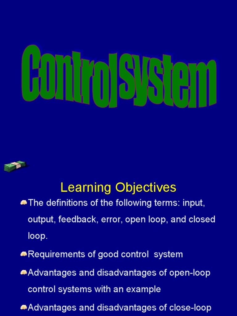 Basic Concepts of Control System PDF Control Theory Control System