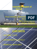 The Environmental Impact of : Solar