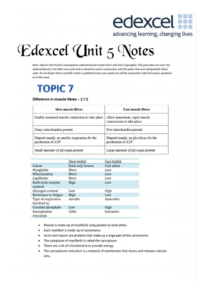 Edexcel Biology Unit 5 Notes | PDF