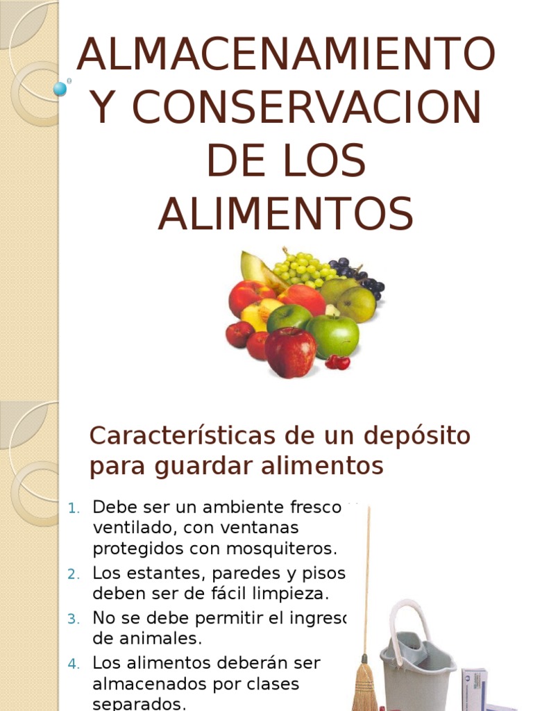 Por qué es importante el correcto almacenamiento de alimentos en