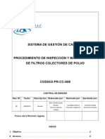 Mantenimiento de filtros colectores de polvo