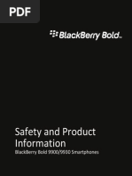 BlackBerry Bold 9900 9930 Smartphones Safety and Product Information 1334716 0615045228 001 US