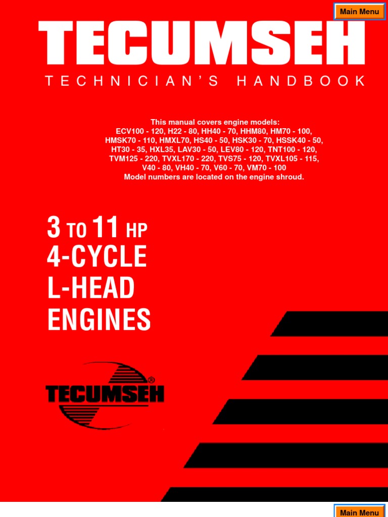 Tecumseh Service Manual Carburetor Ignition System
