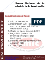 Requisitos Afiliacion 2013 Persona Fisica PDF
