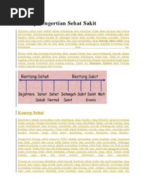Konsep Pengertian Sehat Sakit Pdf