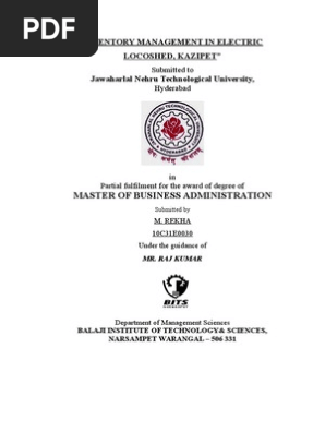 Theoretical Framework Inventory Management