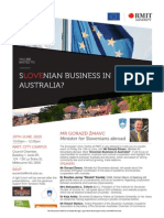 Slovenian Business in Australia? EU Centre RMIT 19.06.2015