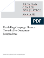 Rethinking Campaign Finance: Toward A Pro-Democracy Jurisprudence