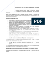 Características Del Desarrollo de Los Procesos Cognitivos de La Teoría de Piaget