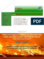 Prediction Error in Wildfire Forecasting