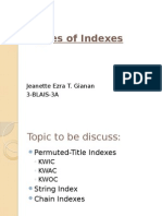Types of Indexes Report