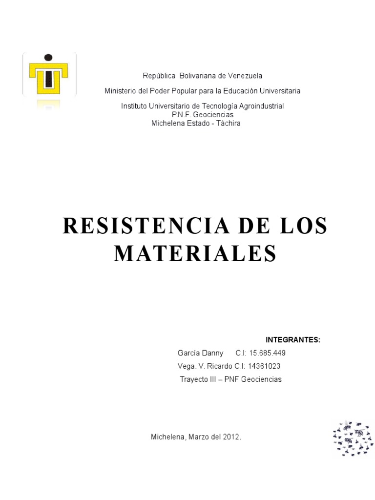 Resistencia de Los Materiales | PDF | Elasticidad (Física) | Estrés ...