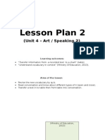 Lesson Plan 2: (Unit 4 - Art / Speaking 2)